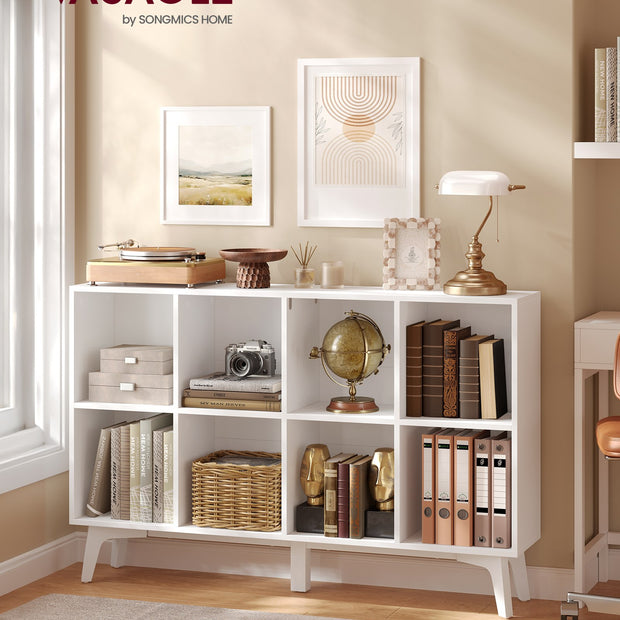 Boekenkast - 8 Vakken - 120 x 77 cm - Smal - Wolkenwit