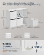 Bücherregal mit 6 Fächern 27 x 83 x 61,6 cm Schneewittchen