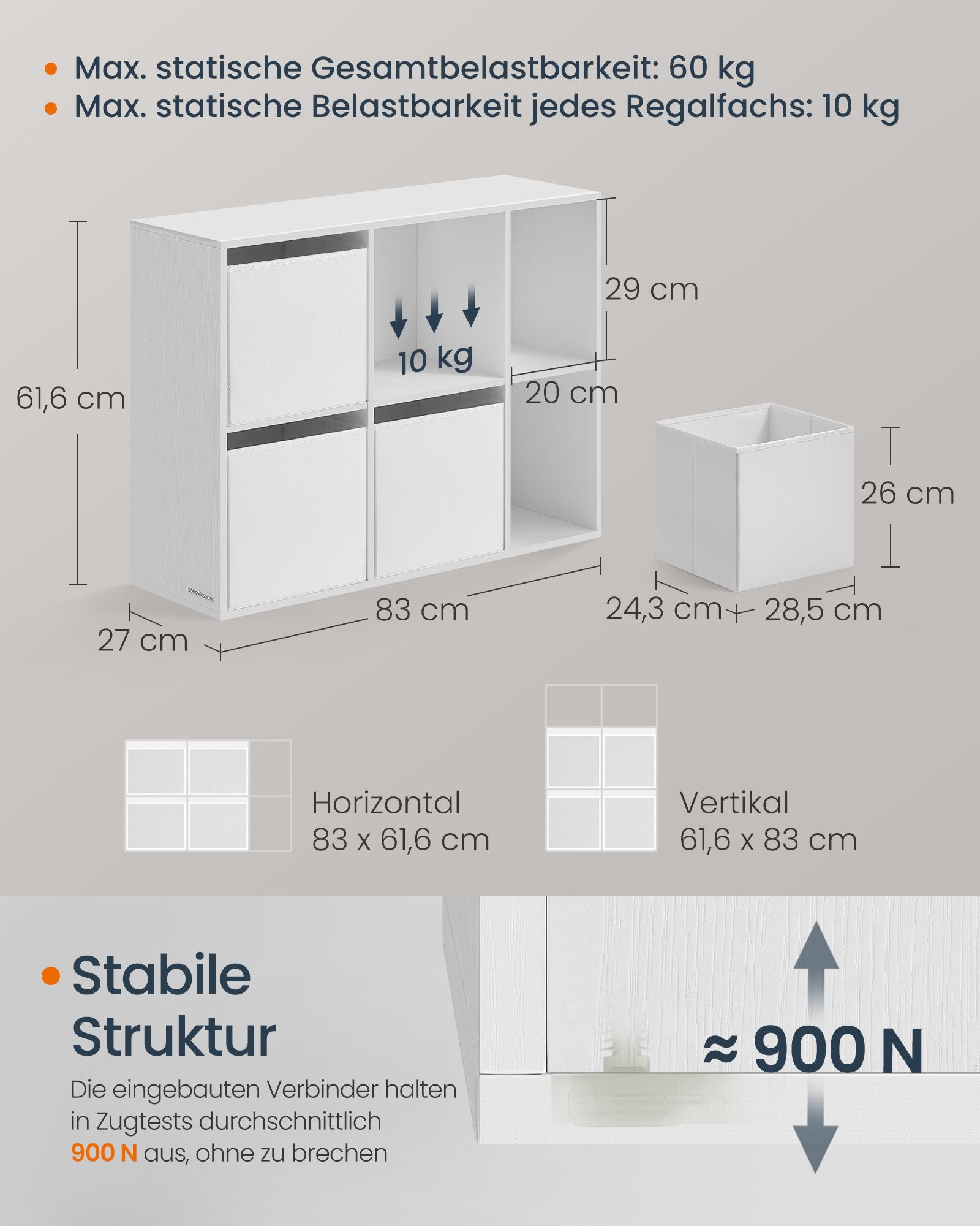Bücherregal mit 6 Fächern 27 x 83 x 61,6 cm Schneewittchen