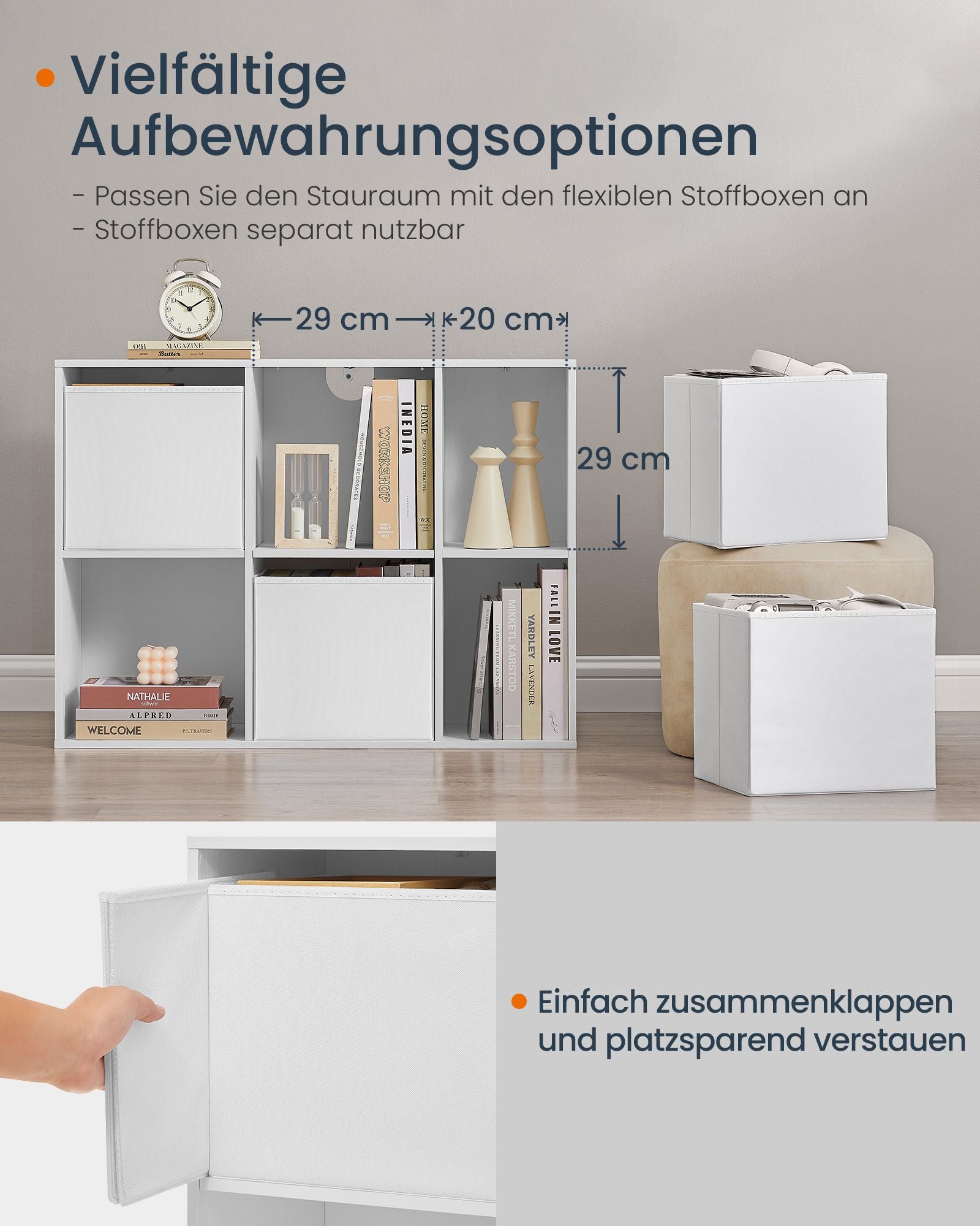 Bücherregal mit 6 Fächern 27 x 83 x 61,6 cm Schneewittchen