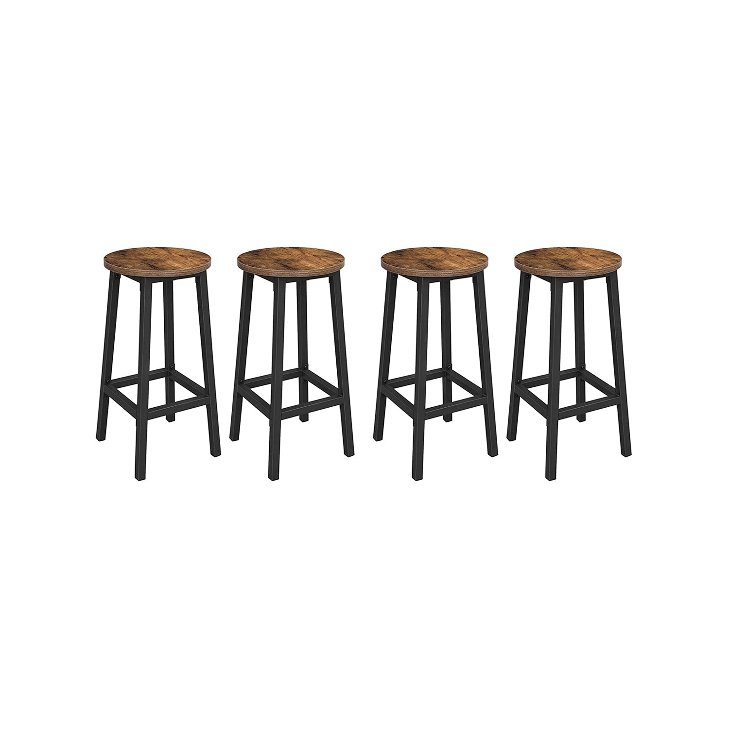 Barhocker - 4 - Industriedesign - Brown / Schwarz