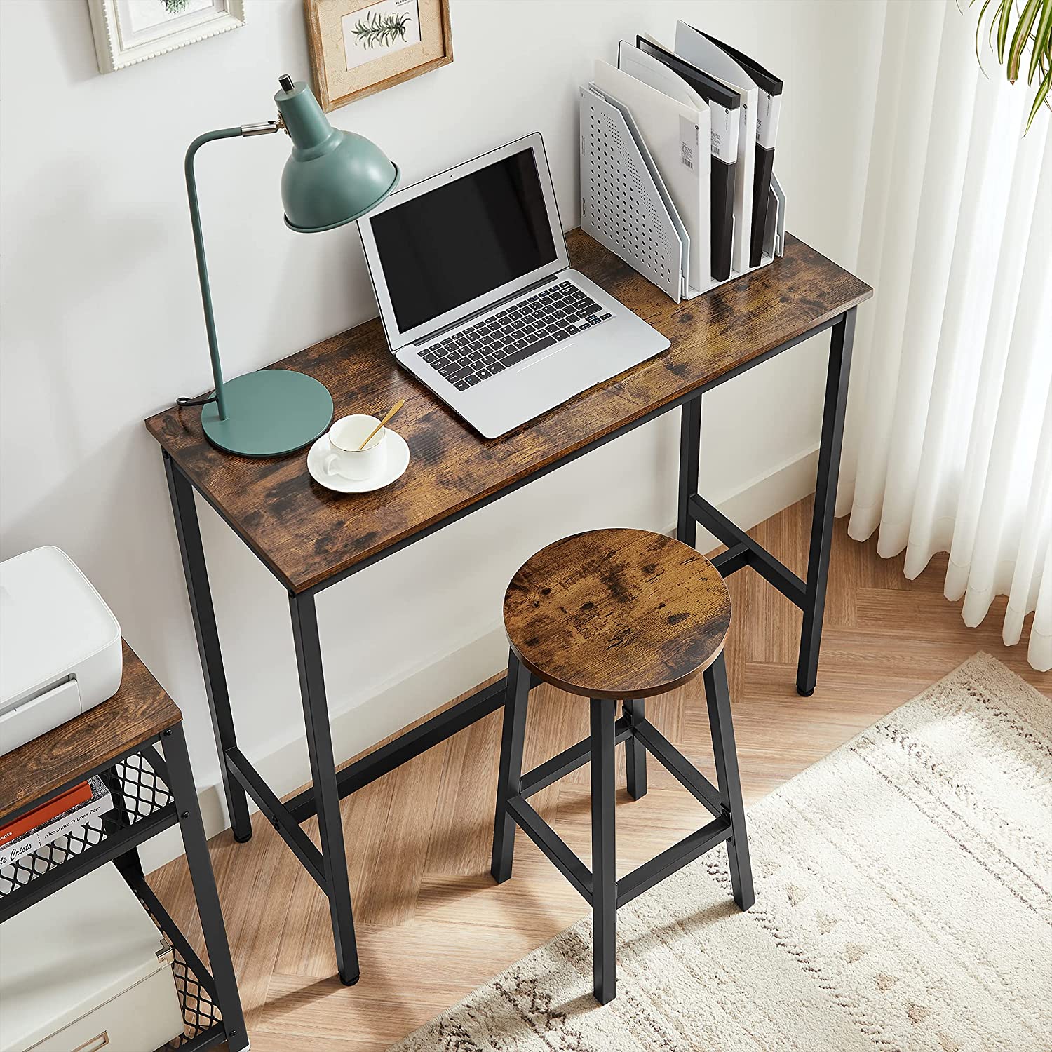 Barhocker - 4 - Industriedesign - Brown / Schwarz