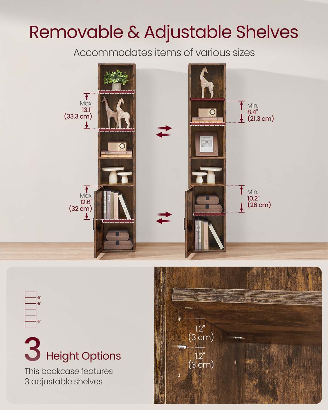 CustOS -Sammelbehörde mit 6 Ebenen Vintage Brown