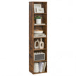 Boekenkast - 6 Planken - Smal - Verstelbare Planken - Vintage Bruin