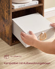 Boekenkast - 6 Planken - Smal - Verstelbare Planken - Vintage Bruin