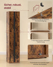 Boekenkast - 6 Planken - Smal - Verstelbare Planken - Vintage Bruin