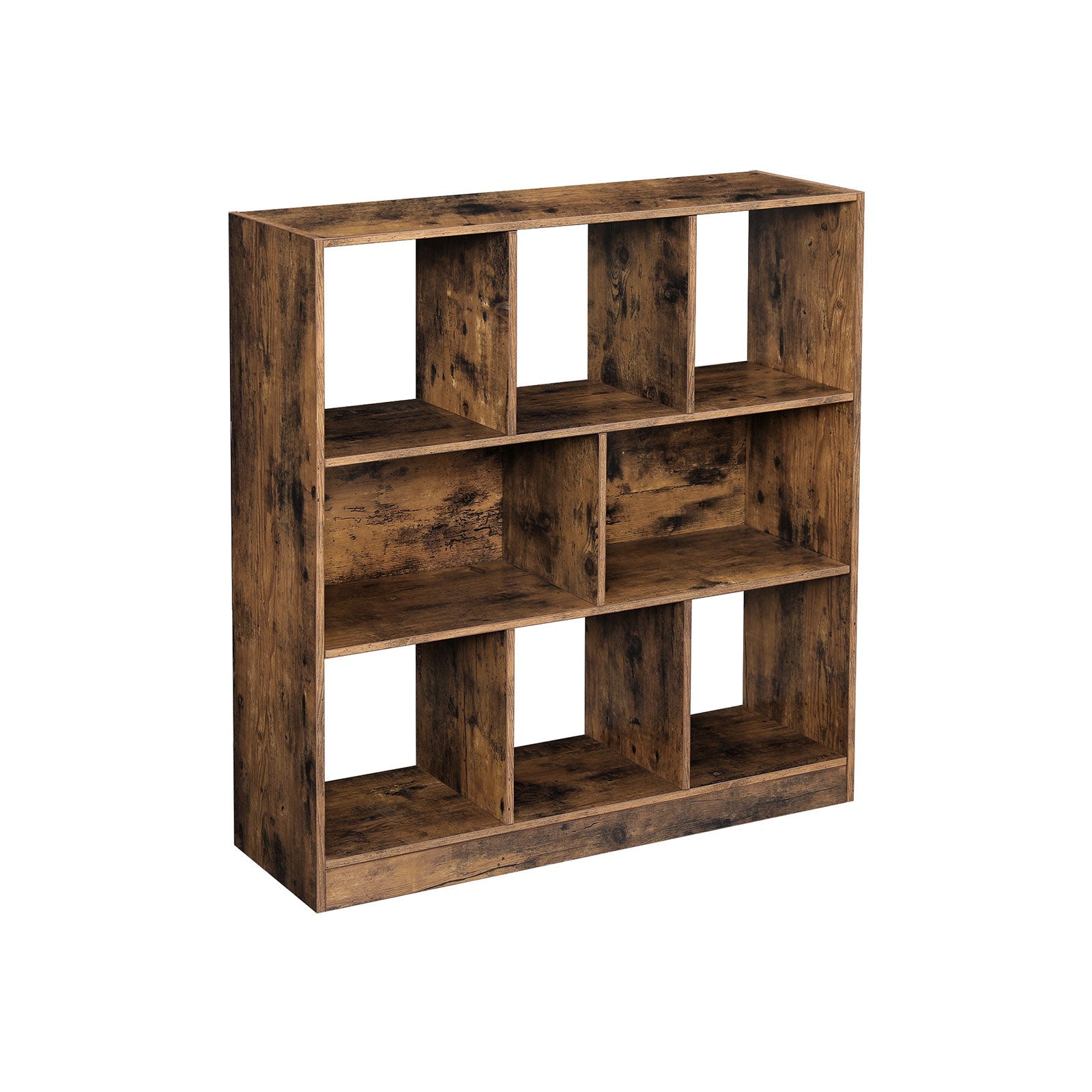 Bücherregal - Kubus Board - Lagerschrank mit offenen Fächern - Vintage Brown