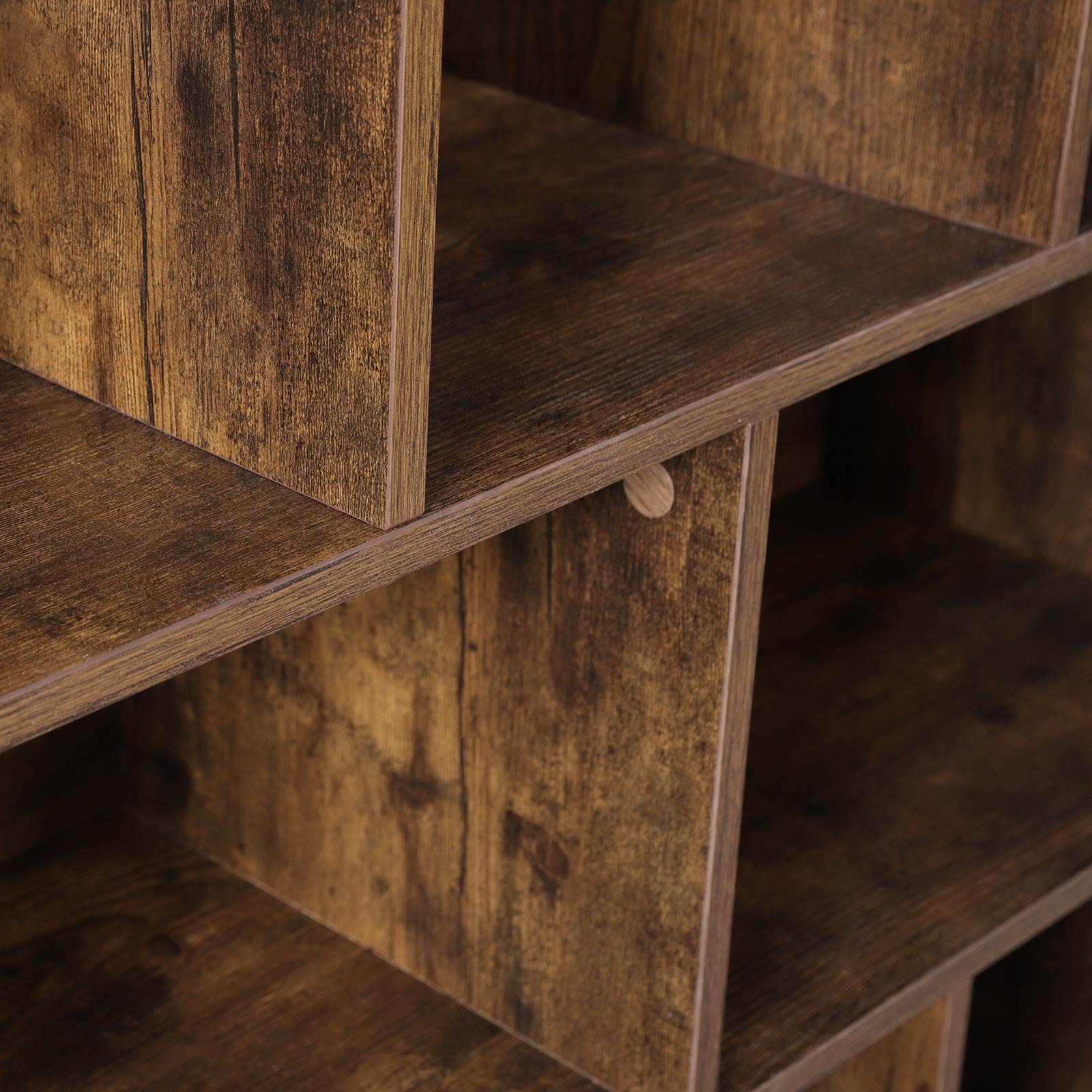 Bücherregal - Kubus Board - Lagerschrank mit offenen Fächern - Vintage Brown