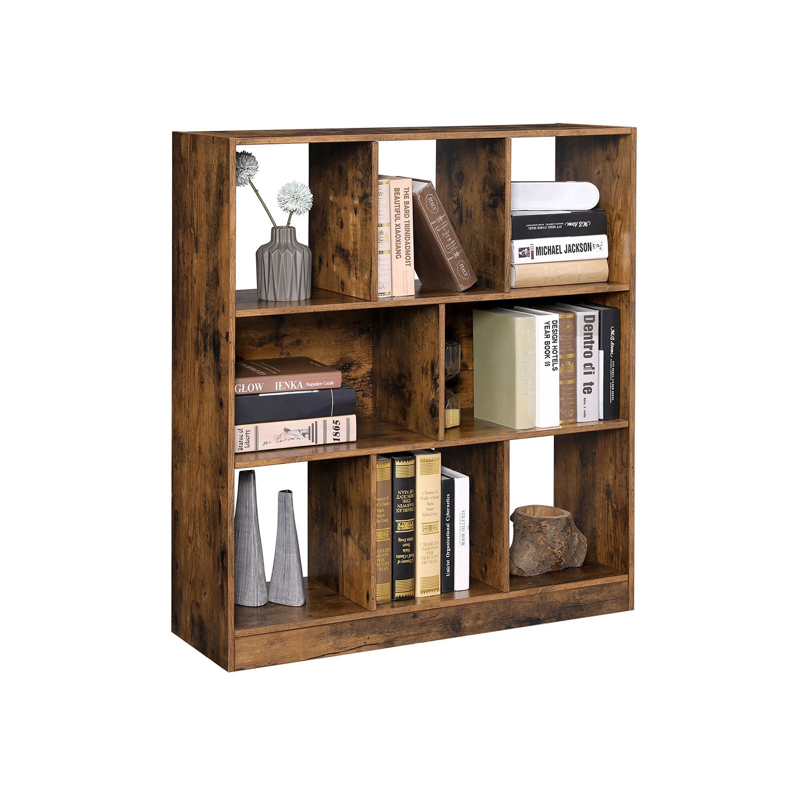 Bücherregal - Kubus Board - Lagerschrank mit offenen Fächern - Vintage Brown