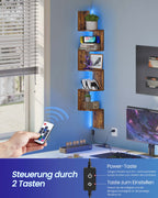 Hoekplank – LED-Verlichting – Veelzijdige Wandplank – Woonkamer of Slaapkamer