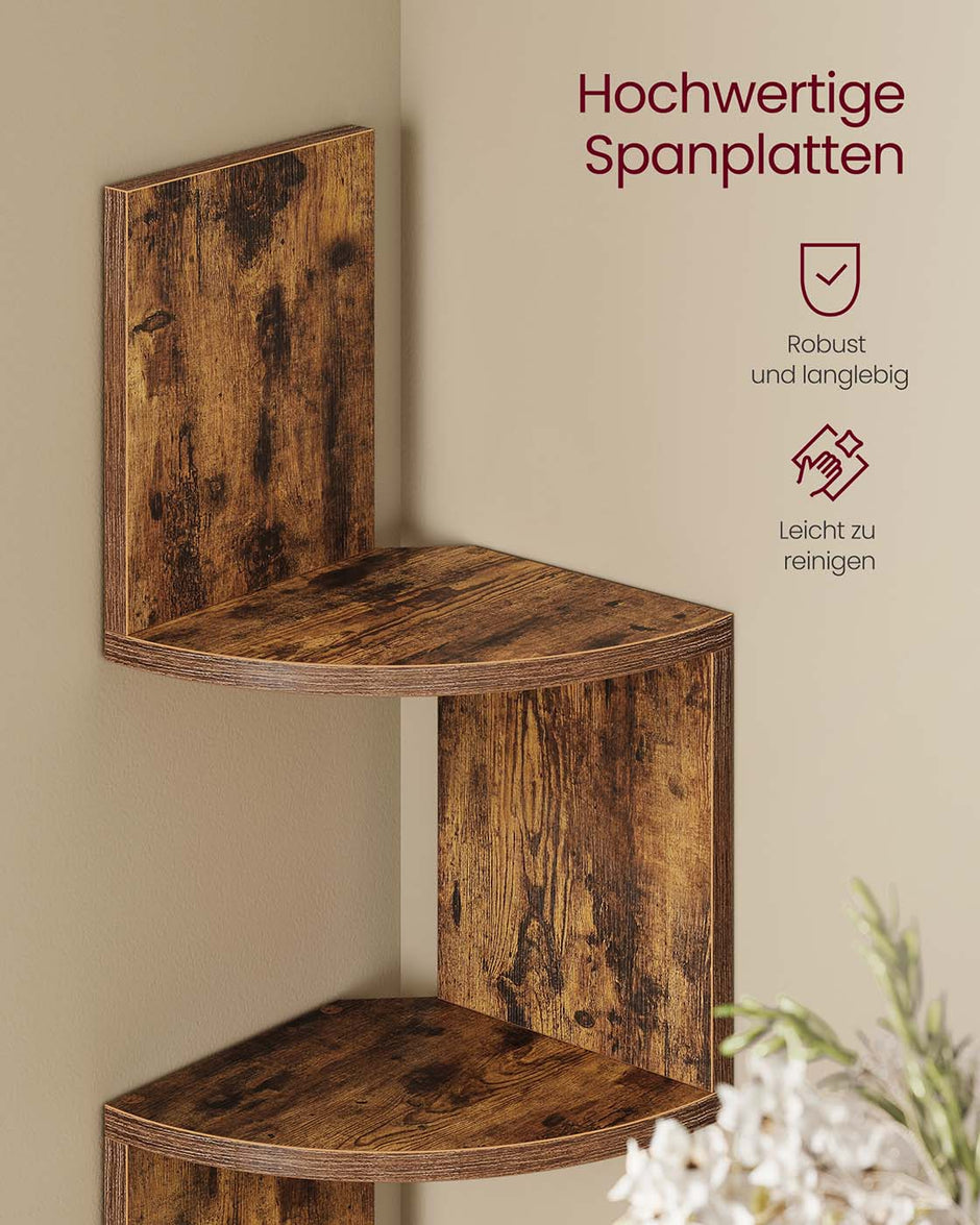 Hoekplank – LED-Verlichting – Veelzijdige Wandplank – Woonkamer of Slaapkamer