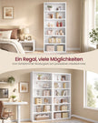 Boekenkast – 6 Planken – Verstelbaar – Met Anti-kantelset – 75 x 24 x 168 cm – Wolkwit