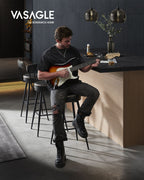 EKHO Collection - Bar Stühle 2 mit rotierender Backstreh -Tinte -Black