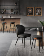 EKHO Collection - Bar Stühle 2 mit rotierender Backstreh -Tinte -Black