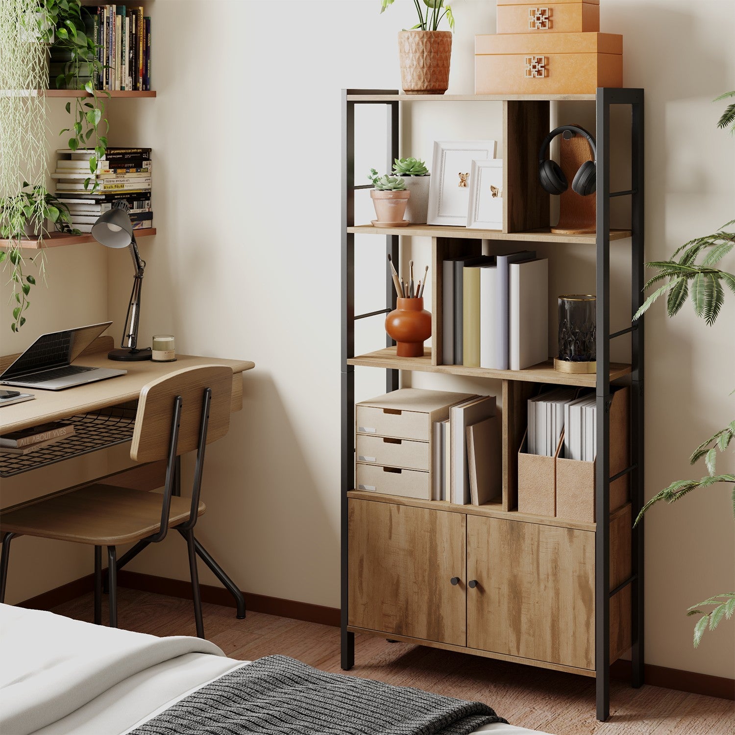 Bücherregal - mit 4 offenen Regalen, modernes Design