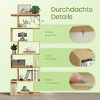 Bücherregal mit 6 Levels, abgelöster Plank, Office Board zur Präsentation