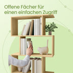 Bücherregal mit 6 Levels, abgelöster Plank, Office Board zur Präsentation
