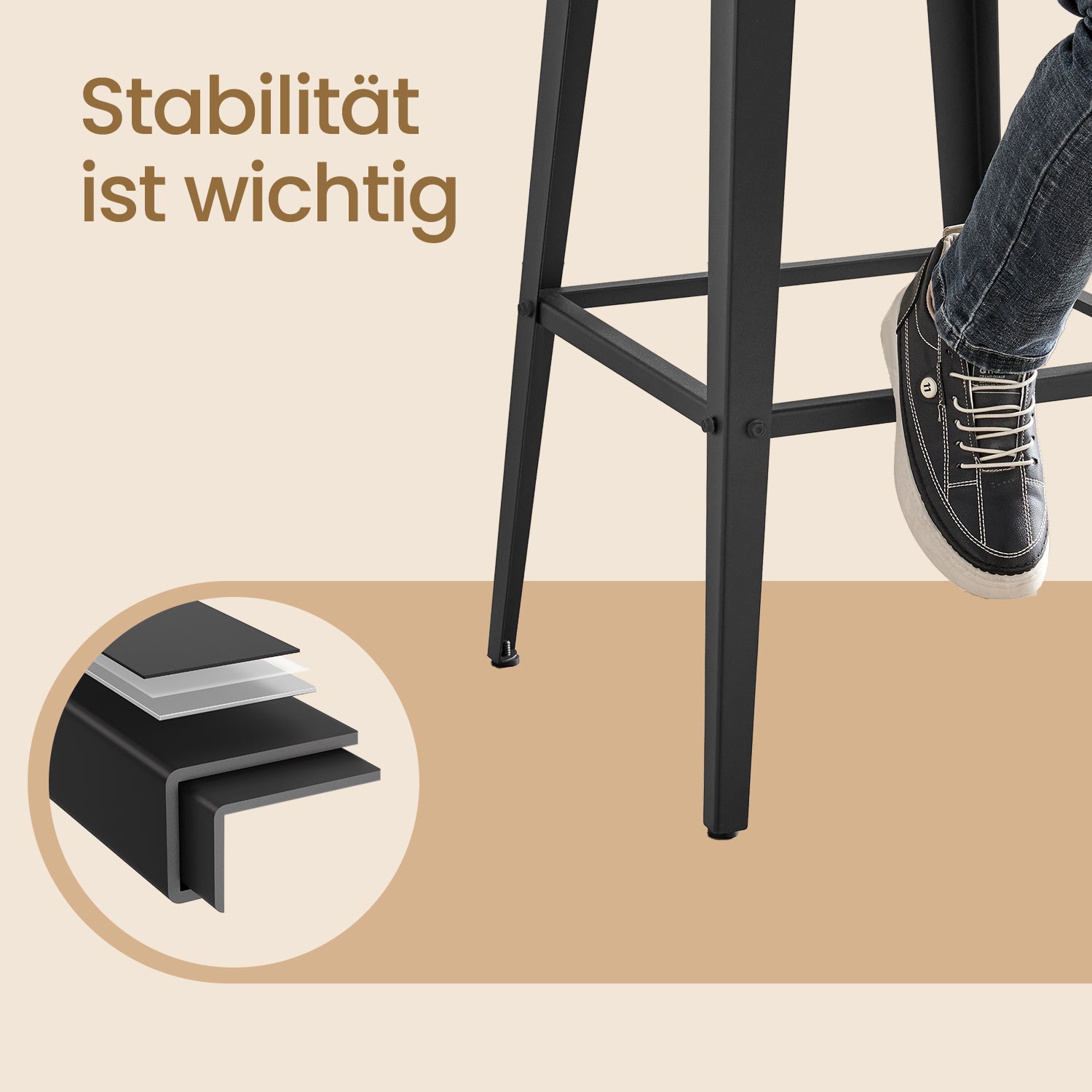 Barhocker - 2 - mit Rückenlehne