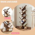 Bücherregal - 9 Levels in Baumform, Raumspeicher -Eckbrett