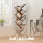 Bücherregal - 9 Levels in Baumform, Raumspeicher -Eckbrett