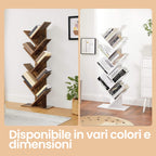 Bücherregal - 9 Levels in Baumform, Raumspeicher -Eckbrett