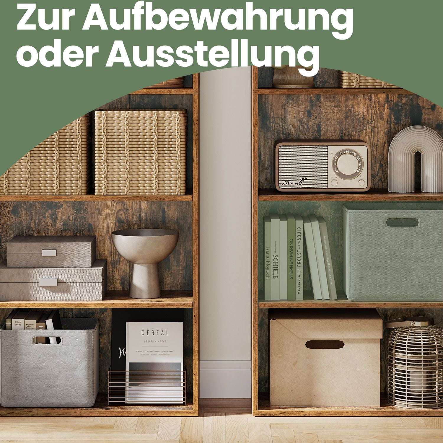 6-layer-Bücherregal im skandinavischen Stil, stehendes Regal für Wohnzimmer