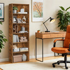 6-layer-Bücherregal im skandinavischen Stil, stehendes Regal für Wohnzimmer