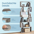 Bücherregal mit 6 Levels, abgelöster Plank, Office Board zur Präsentation