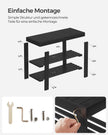 Schoenenbank - Bamboe - 3 Planken - 70 cm - Zwart