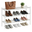 Schoenenrek - 25 x 70 x 51,5 cm - Stapelbaar - Bamboe - Wit - Max. draagkracht 30 kg