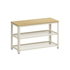 Schuhbank - 2 Regale - 73 x 30 x 45 cm - braun/schwarz