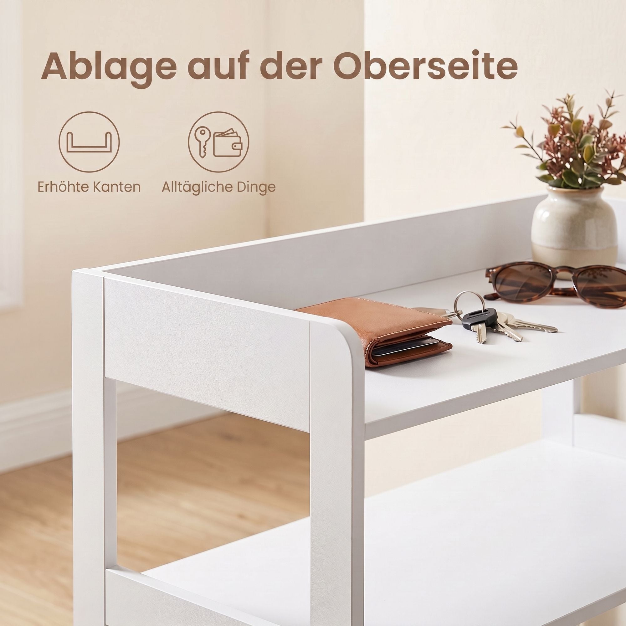 Schoenenbank - Met Zitkussen en Opbergruimte - Wit - 63 x 30 x 66 cm