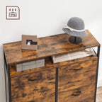 Schuhschrank - mit 4 Ventilen - Schuhspeicher - Industrial - Braun / Schwarz