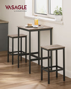 Bar Tisch-2 Stühle-Kitchen-Grauge Spotted-Ink Black Schwarz