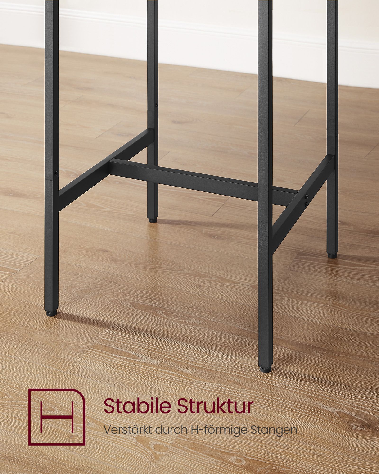 Bartisch mit 2 Stühlen-Kitchen-Ebony Black-Ink-Schwarzschwarz