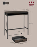 Stabentisch mit Ladestation und Schublade 40 x 99,8 x 104,6 cm
