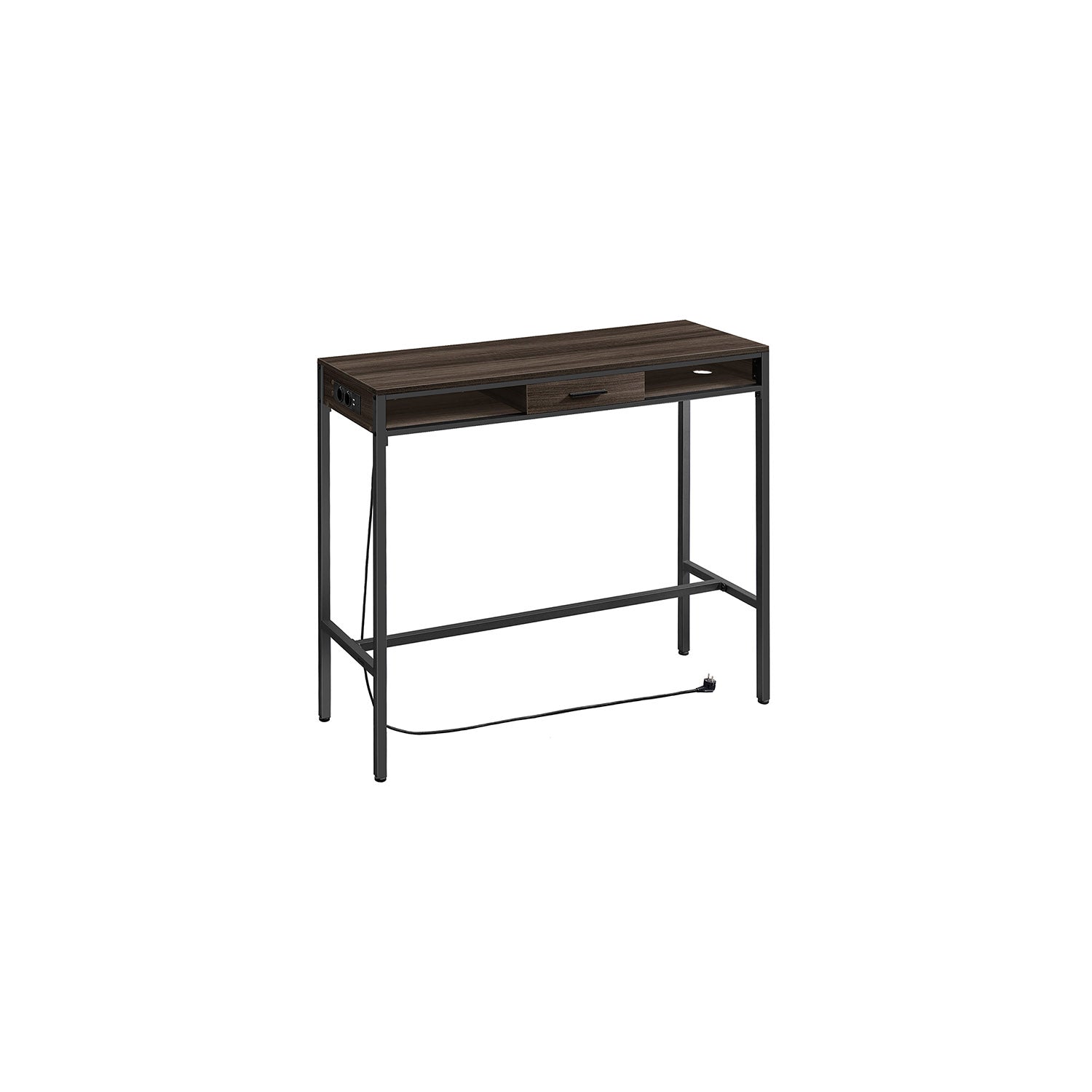 Balkentisch mit Schublade 40 x 120 x 104,6 cm Aschebraun