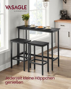 Bartafelset - mit Barhocker - Vintage Brown und Tinte schwarz