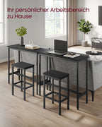 Bartafelset - mit Barhocker - Vintage Brown und Tinte schwarz