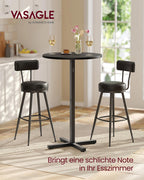 Balkentisch - Runde - 60 x 60 x 104,5 cm - Ebenholz schwarz