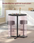 Balkentisch - Runde - 60 x 60 x 104,5 cm - Ebenholz schwarz