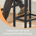 Bar -Tisch mit 2 Stühlen, Bar -Tisch mit Barhocker, Essgruppe