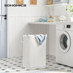 Wäschereikorb - Bambus - Weiß