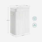 Wäschereikorb - Bambus - Weiß