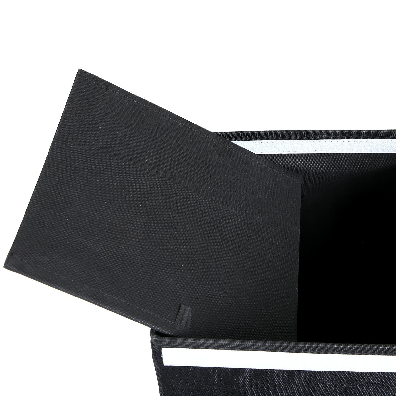 Wäschekorb - 142 l - Waschmaschine mit getrennten Themen - Schwarz