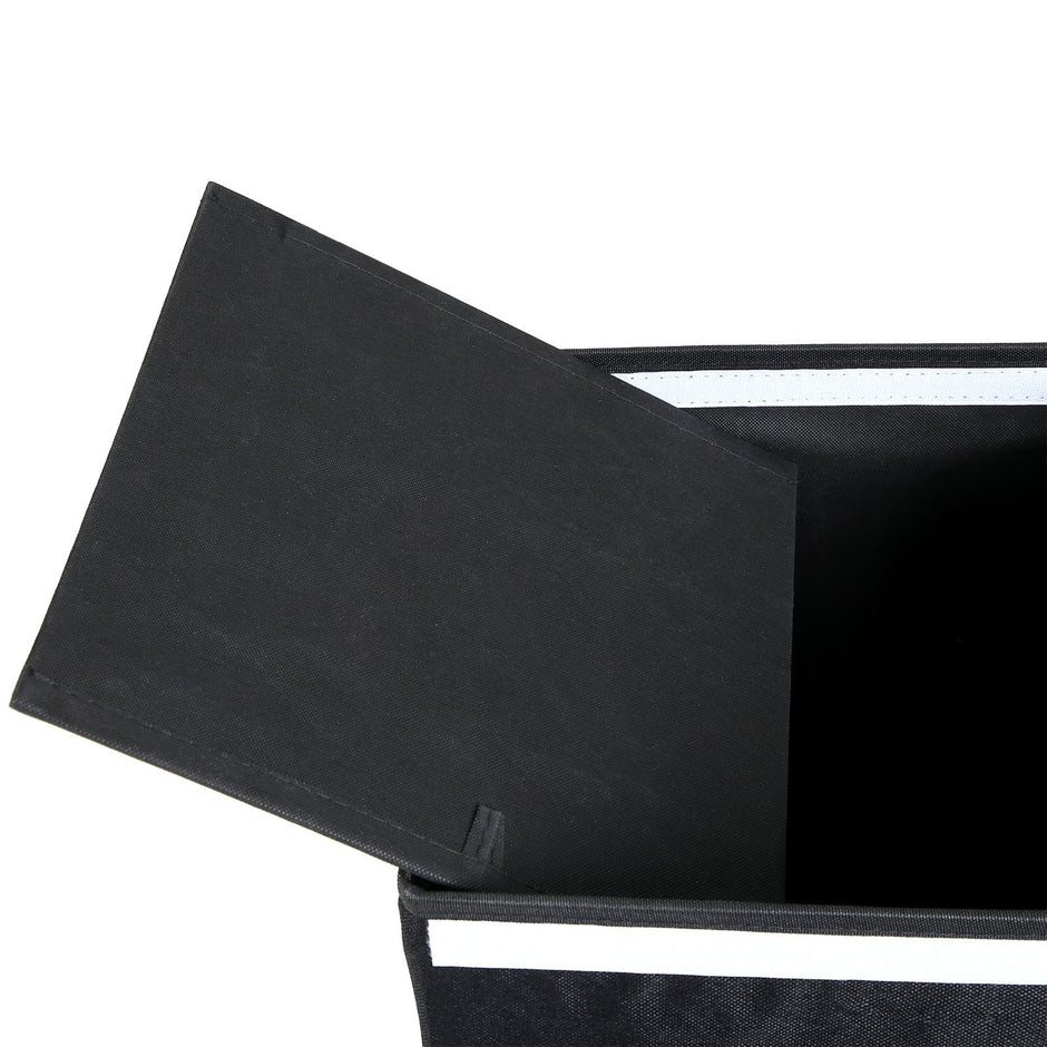 Wäschekorb - 142 l - Waschmaschine mit getrennten Themen - Schwarz