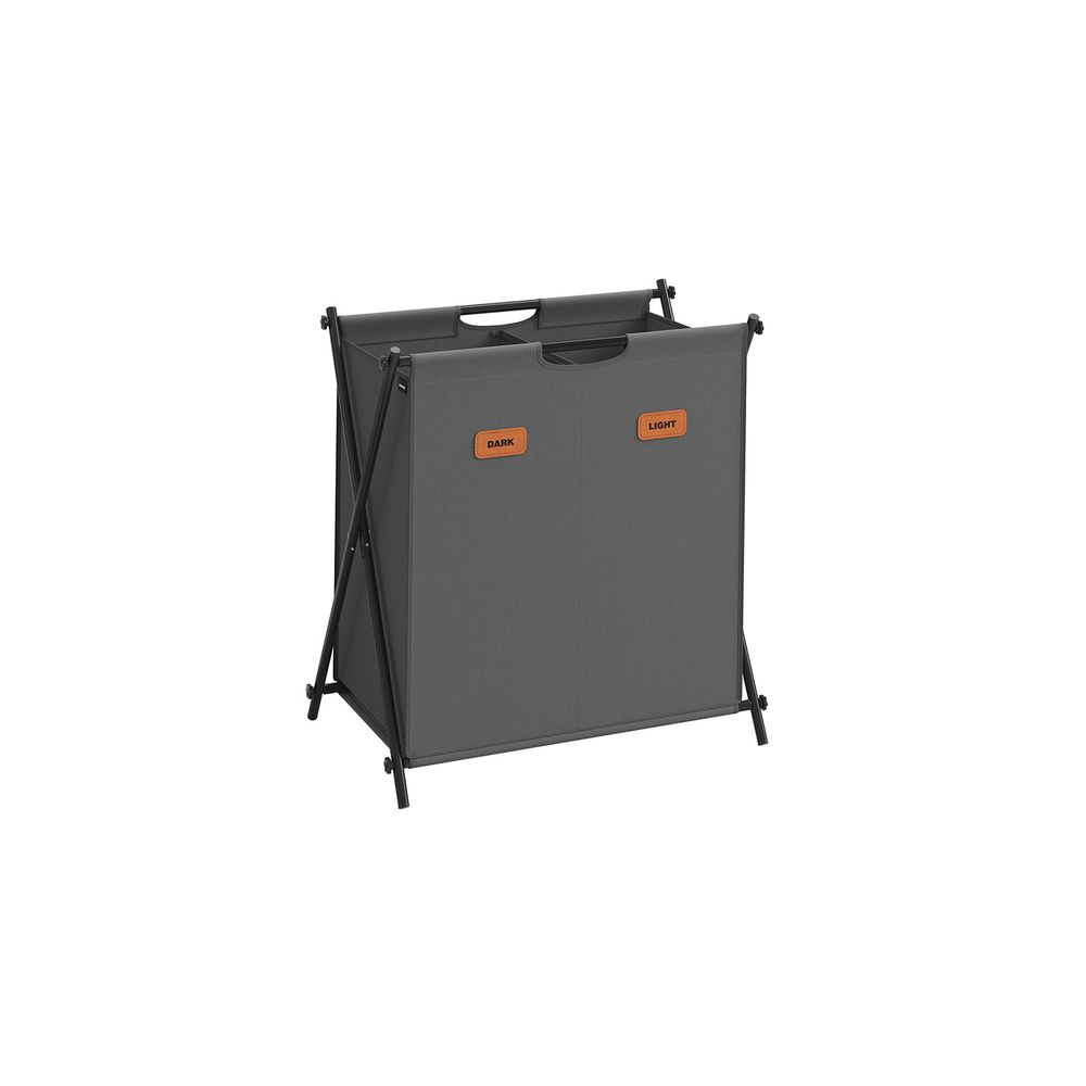 Wäschereikorb 115 Liter mit 2 Fachkompartimenten -Black