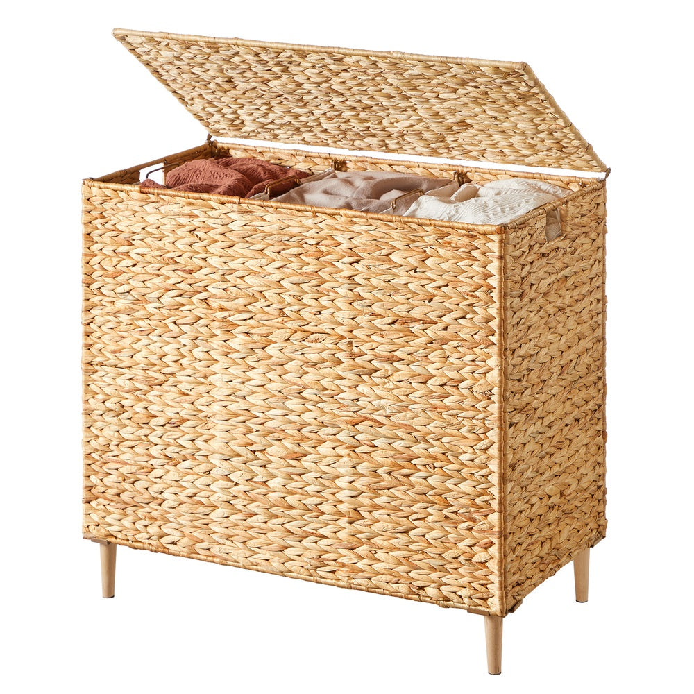 Wasmand - Met Meerdere Vakken en Deksel - Naturel - 76 x 40 x 70 cm