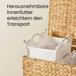 Wasmand - Met Meerdere Vakken en Deksel - Naturel - 76 x 40 x 70 cm