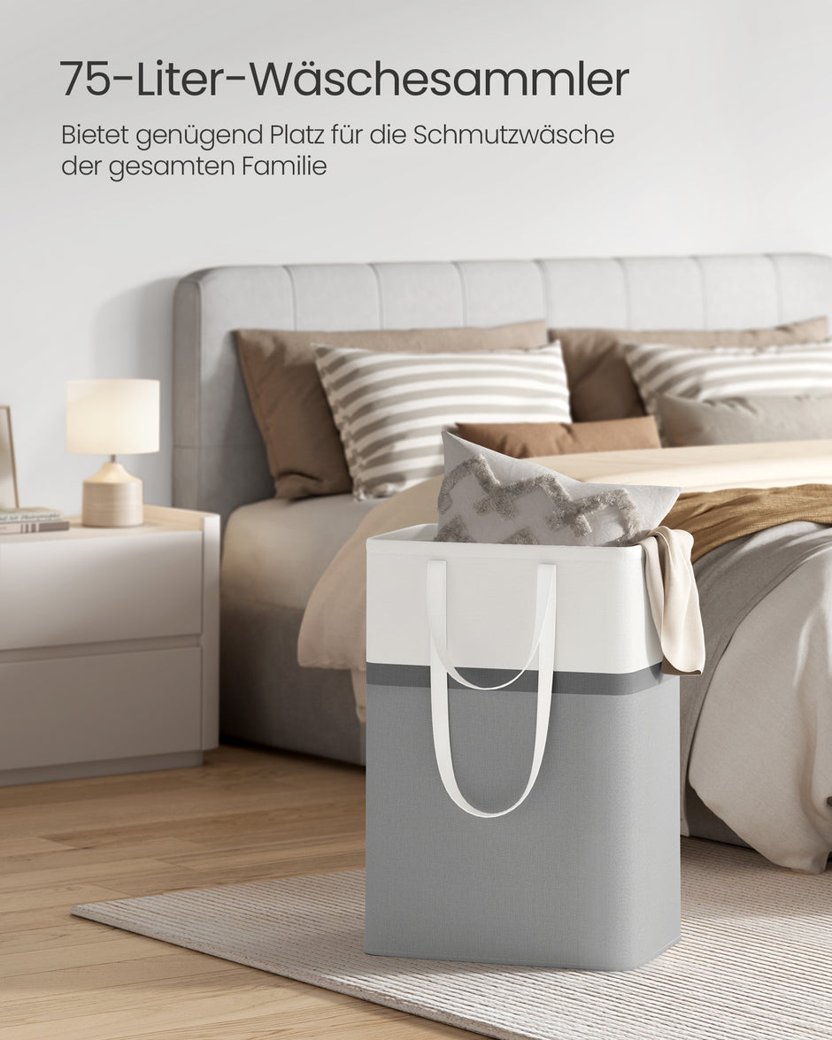 Wäschereikorbset von 2 75 l mit Griffen Taubengrau